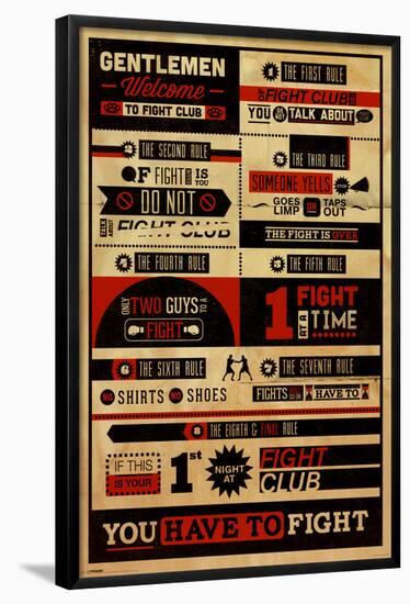 Fight Club - Rules-null-Framed Poster