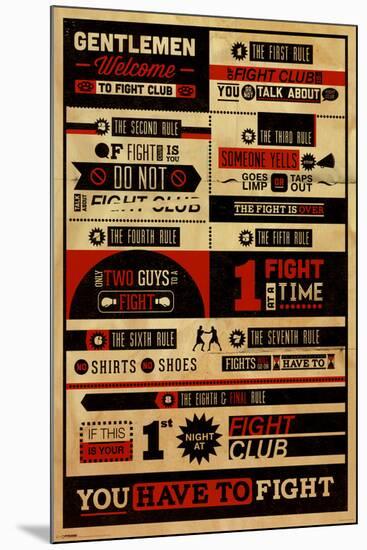 Fight Club - Rules-null-Mounted Poster