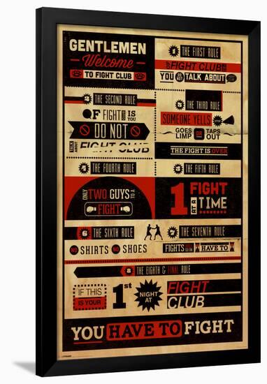 Fight Club - Rules-null-Framed Poster