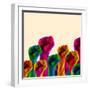 Fight for Human Rights. Modern Art Collage in Pop-Art Style. Contemporary Minimalistic Artwork in N-master1305-Framed Photographic Print