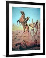 Fight For the Water Hole-Charles Schreyvogel-Framed Giclee Print