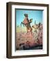 Fight For the Water Hole-Charles Schreyvogel-Framed Giclee Print