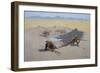 Fight for the Waterhole, 1903 (Oil on Canvas)-Frederic Remington-Framed Giclee Print