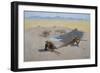 Fight for the Waterhole, 1903 (Oil on Canvas)-Frederic Remington-Framed Giclee Print