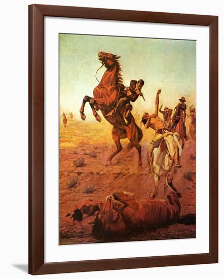 Fight for Water-Charles Shreyvogel-Framed Art Print