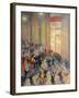 Fight in the Arcade-Umberto Boccioni-Framed Art Print