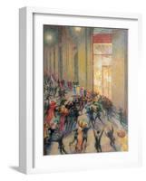 Fight in the Arcade-Umberto Boccioni-Framed Art Print