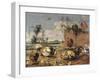 Fight of Cocks-Frans Snyders-Framed Art Print