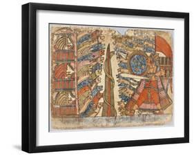 Fight of the Mongoose and the Serpent Armies from the 'Story of Babhruvahana', c.1850-Indian School-Framed Giclee Print