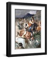 Fight of the Riders, C1842-1896-Evariste Vital Luminais-Framed Giclee Print