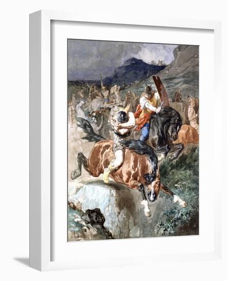 Fight of the Riders, C1842-1896-Evariste Vital Luminais-Framed Giclee Print