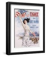 Fight or Buy Bonds-Howard Chandler Christy-Framed Giclee Print