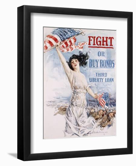 Fight or Buy Bonds-Howard Chandler Christy-Framed Giclee Print