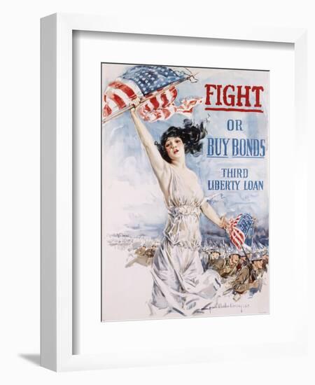 Fight or Buy Bonds-Howard Chandler Christy-Framed Giclee Print