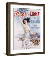 Fight or Buy Bonds-Howard Chandler Christy-Framed Giclee Print