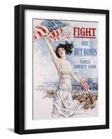 Fight or Buy Bonds-Howard Chandler Christy-Framed Giclee Print