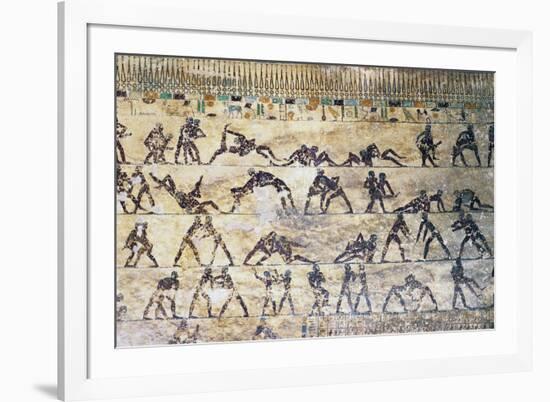 Fight Scenes, Kethi Tomb, Beni Hasan Necropolis, Egypt-null-Framed Giclee Print