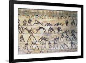 Fight Scenes, Kethi Tomb, Beni Hasan Necropolis, Egypt-null-Framed Giclee Print