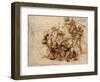 Fight Study for the 'Cascina Battle', 1504-Michelangelo Buonarroti-Framed Giclee Print