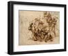 Fight Study for the 'Cascina Battle', 1504-Michelangelo Buonarroti-Framed Giclee Print