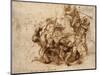 Fight Study for the 'Cascina Battle', 1504-Michelangelo Buonarroti-Mounted Giclee Print