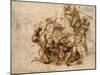 Fight Study for the 'Cascina Battle', 1504-Michelangelo Buonarroti-Mounted Giclee Print