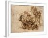 Fight Study for the 'Cascina Battle', 1504-Michelangelo Buonarroti-Framed Giclee Print