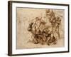 Fight Study for the 'Cascina Battle', 1504-Michelangelo Buonarroti-Framed Giclee Print