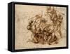 Fight Study for the 'Cascina Battle', 1504-Michelangelo Buonarroti-Framed Stretched Canvas