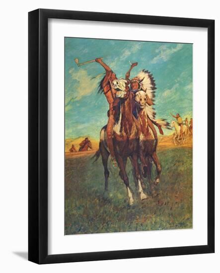 Fight to the Finish-Charles Shreyvogel-Framed Art Print