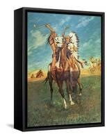 Fight to the Finish-Charles Schreyvogel-Framed Stretched Canvas