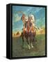 Fight to the Finish-Charles Schreyvogel-Framed Stretched Canvas