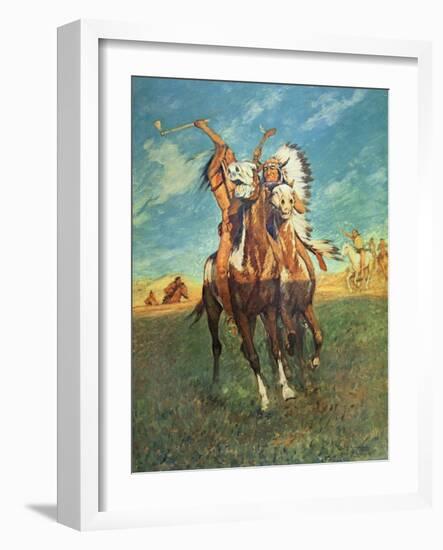 Fight to the Finish-Charles Schreyvogel-Framed Giclee Print