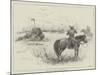 Fight with a Buffalo in South Africa-Henry Charles Seppings Wright-Mounted Giclee Print