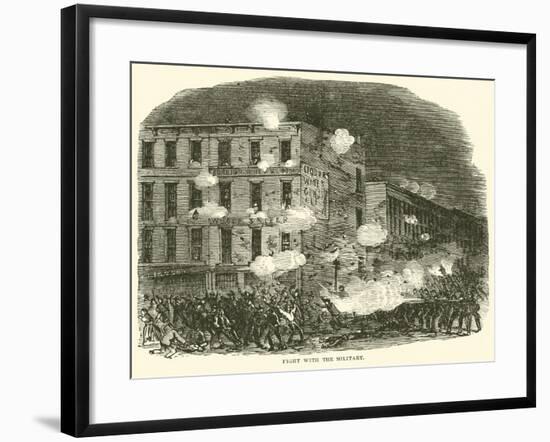 Fight with the Military, July 1863-null-Framed Giclee Print