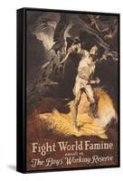 Fight World Famine Enroll in the Boys Working Reserve WWI War Propaganda Art Print Poster-null-Framed Stretched Canvas