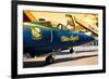 Fighter - Blue Angels - Aircraft carrier - pier - Manhattan - New York - United States-Philippe Hugonnard-Framed Photographic Print