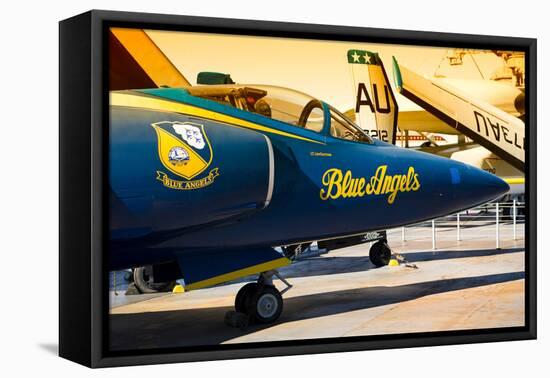 Fighter - Blue Angels - Aircraft carrier - pier - Manhattan - New York - United States-Philippe Hugonnard-Framed Stretched Canvas