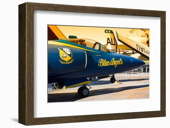Fighter - Blue Angels - Aircraft carrier - pier - Manhattan - New York - United States-Philippe Hugonnard-Framed Photographic Print