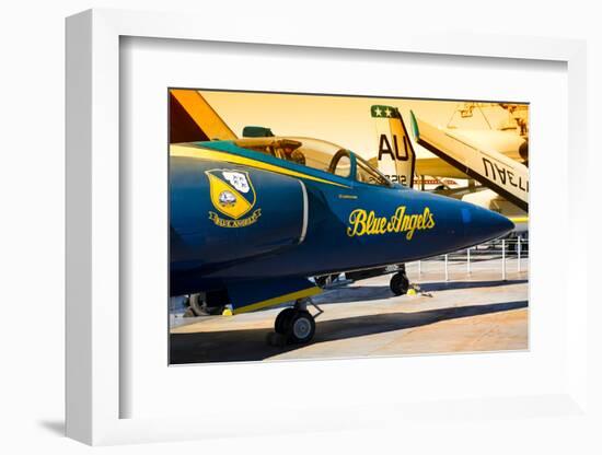 Fighter - Blue Angels - Aircraft carrier - pier - Manhattan - New York - United States-Philippe Hugonnard-Framed Photographic Print