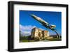 Fighter Jet and Bombed Building at the Karlovac War Memorial, Karlovac, Croatia-Russ Bishop-Framed Photographic Print