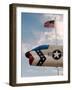 Fighter Jet and Flag along US Highway 50, Fallon, Nevada, USA-Scott T. Smith-Framed Photographic Print