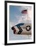 Fighter Jet and Flag along US Highway 50, Fallon, Nevada, USA-Scott T. Smith-Framed Photographic Print