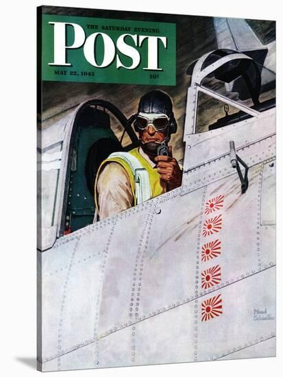 "Fighter Pilot," Saturday Evening Post Cover, May 22, 1943-Mead Schaeffer-Stretched Canvas
