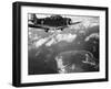 Fighter Plane Hovering over Paific-null-Framed Photographic Print