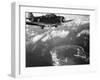 Fighter Plane Hovering over Paific-null-Framed Photographic Print