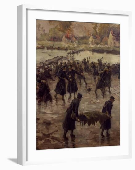 Fighting Along the Yser, October 1914-Nicholas Pocock-Framed Giclee Print