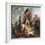 Fighting at the Hotel De Ville, 28th July 1830, 1833-Jean Victor Schnetz-Framed Giclee Print