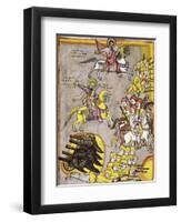 Fighting Between Ethiopian and Italian Troops, War in Abyssinia, Ethiopia-null-Framed Giclee Print