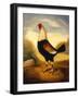 Fighting Cocks 1, Alexandra Churchill-Porter Design-Framed Giclee Print